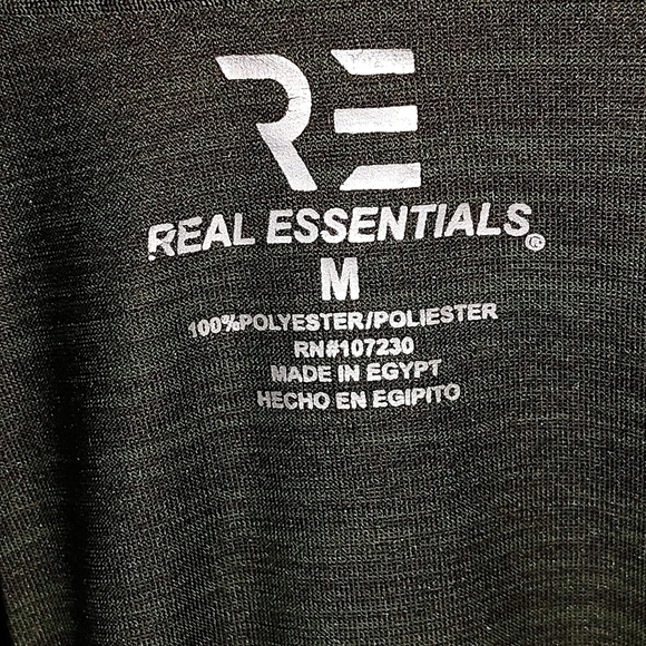 NWT RE Real Essentials Athletic Knit 1/4 Zip Shirt Men’s Size Medium Blue/Green - Picture 4 of 6